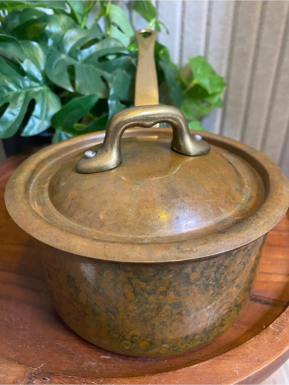 VTG Williams Sonoma Copper Cookware Small Saucepan Pot with Lid Made in France
